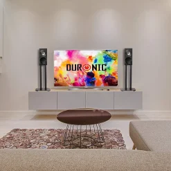 SPS1022-40 Pieds enceintes 40 cm lestables avec du sable Cônes anti vibrations Set de 2 pour hifi stéréo home cinema Duronic