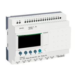 Sr3b261b Schneider - Automate Zelio Logic - Relais Intelligent 24 E/s Extensibles - 24vca - Horloge + Afficheur