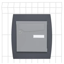 Support grillage rigide & palissade Gris anthr. mat sablé RAL 7016MS