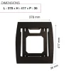 Support grillage rigide & palissade Noir mat sablé RAL 9005MS