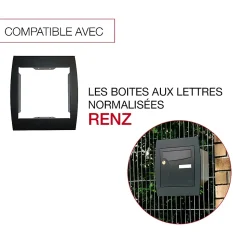 Support grillage rigide & palissade Noir mat sablé RAL 9005MS