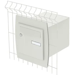 Support grillage rigide & palissade Blanc crème mat sablé RAL 9010MS