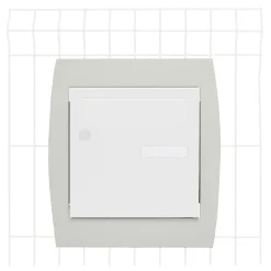 Support grillage rigide & palissade Blanc crème mat sablé RAL 9010MS