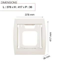Support grillage rigide & palissade Blanc crème mat sablé RAL 9010MS
