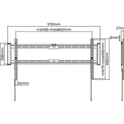 Support TV fixe - SLIM - Stell - SHO 7210
