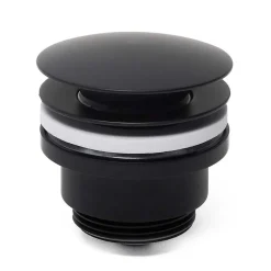 Swiss Aqua Technologies Bonde clic-clac 5/4 avec trop plein pour lavabos et vasques, noir mat (VF785BL)