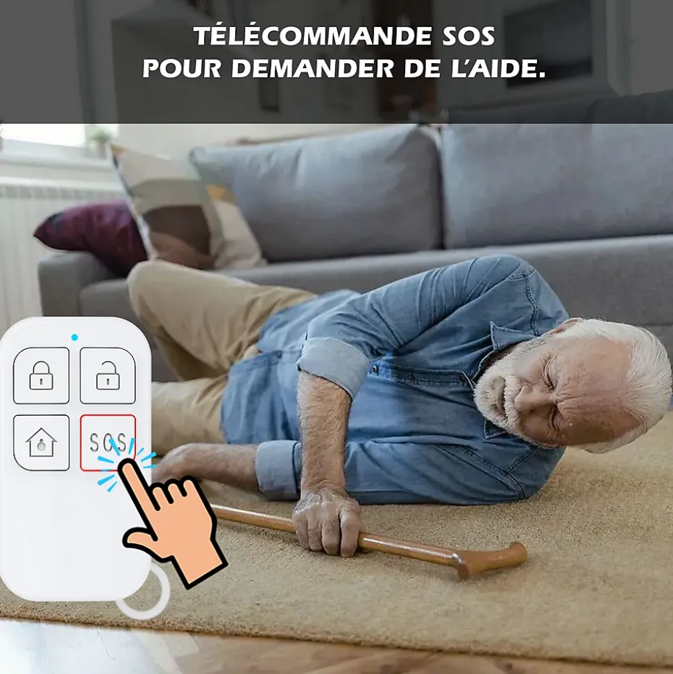 Système d'alarme connecté Caméra rotative 4MP avec Sirène intégrée
