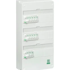 Tableau électrique pré-équipé et pré-câblé T3 au T5 - 3 rangées - 39 modules Schneider Electric Resi9 XE