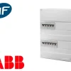 Tableau électrique pré équipé saillie 2 rangées à vis ABB