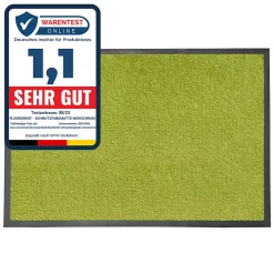 Tapis de Porte Paillasson d'entrée Monochrom Vert citron 90 x 150 cm