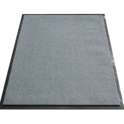 Tapis de Porte Paillasson d'entrée Monochrom Gris argent 40 x 60 cm