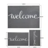 Tapis de Porte Paillasson Spaghetti, Welcome - Gris, 40 x 60 cm