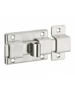 Targette pêne plat pour porte d'ameublement, 75mm, inox - THIRARD