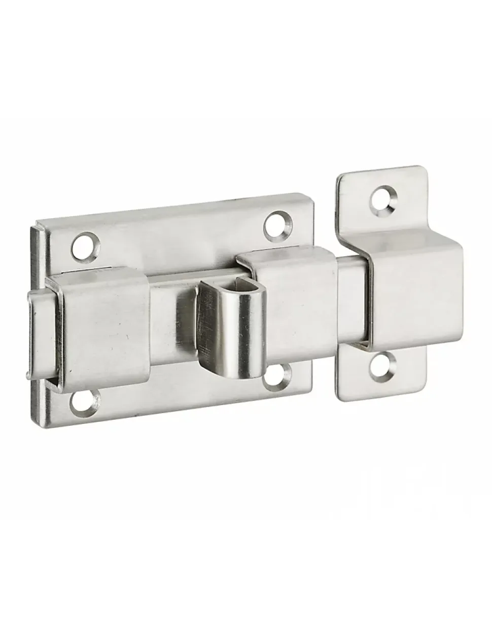 Targette pêne plat pour porte de meuble, 65mm, inox - THIRARD