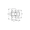Targette pour porte de meuble, acier, pêne diamètre 6.5mm, zingué - THIRARD