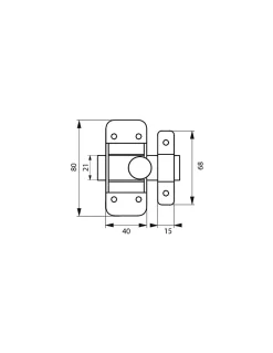 Targette pour porte de meuble, acier, pêne diamètre 6.5mm, zingué - THIRARD