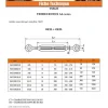 Tendeur crochet crochet M8X120 Inox A4 - 5 pièces