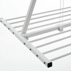Étendoir manuel plafond blanc 128x54x25cm alu Foxydry Mini 120