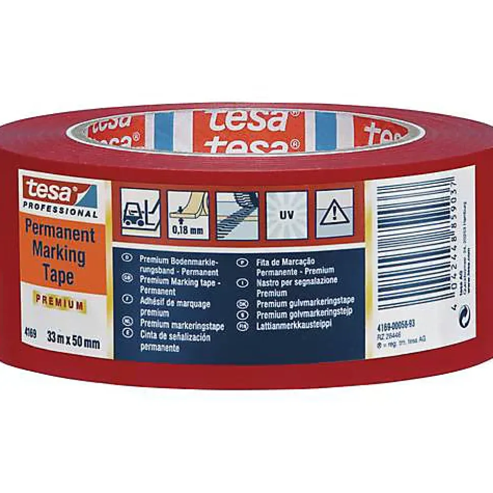 tesa tesaflex 4169-56-93 bande adhésive de marquage blanche 33 m x 50 mm