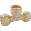 Té femelle à compression pour tube Multicouche Ø20 - femelle au centre 15/21