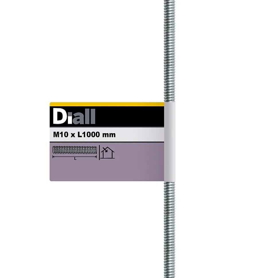 Tige filetée brillante zinguée diamètre 6 mm x 1 m