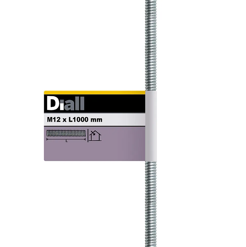 Tige filetée brillante zinguée diamètre 5 mm x 1 m