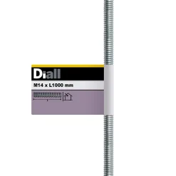 Tige filetée brillante zinguée diamètre 14 mm x 1 m