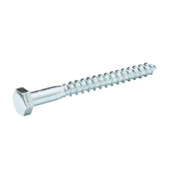 Tirefonds DIN 571 zingués 6x80 mm - 10 pièces