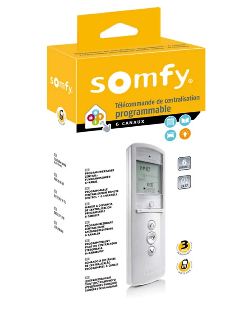 Télécommande Telis 6 Chronis RTS Pure Somfy 2401101