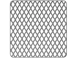 Tôle métal déployé acier brut Mailles 6 x 3,3 mm, 50 x 25 cm