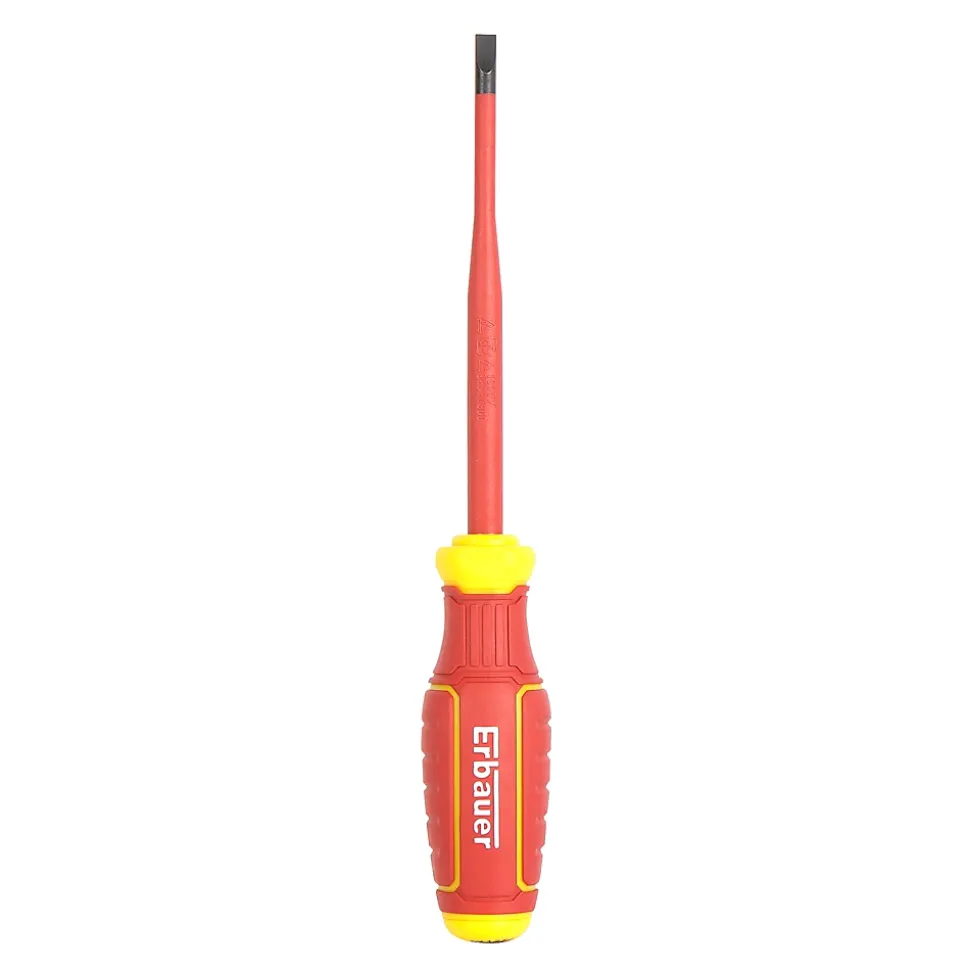 Tournevis d'électricien VDE plat SL125 x 5.5 Erbauer