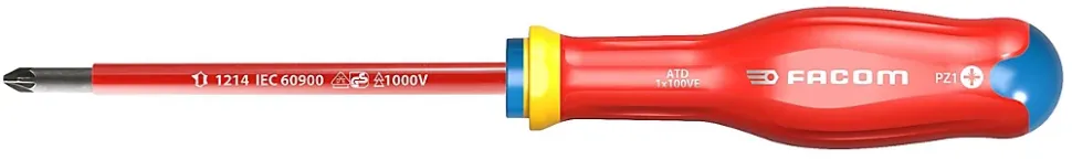 Tournevis Facom Protwist isolé 1000V Pozidriv 1x100 mm