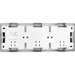 Triple prise avec terre prêt câblée Jacobsen Espen aluminium composable