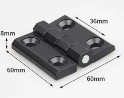 4 trous de charnières pliantes plates, charnières externes en acier inoxydable, charnières de porte robustes