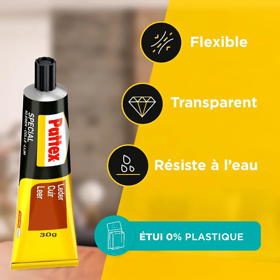 Tube de colle pour cuir 30 ml Pattex