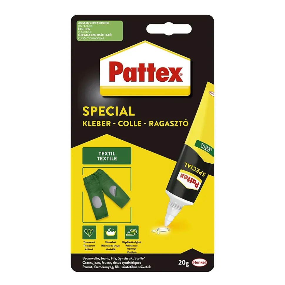Tube de colle pour tissu, 40 ml Pattex