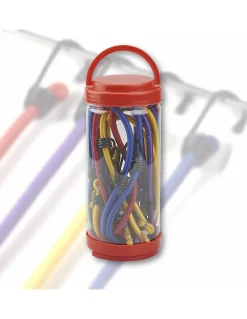 Tube de 12 tendeurs en caoutchouc à crochets, longueurs variées - THIRARD