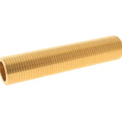 Tube fileté laiton 10cm - double Mâle 15/21 (1/2"), lot de 2