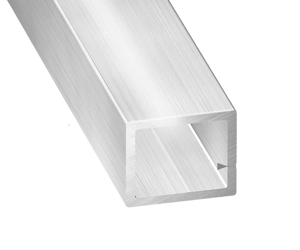 Tube rectangulaire aluminium argent 4 cm CQFD