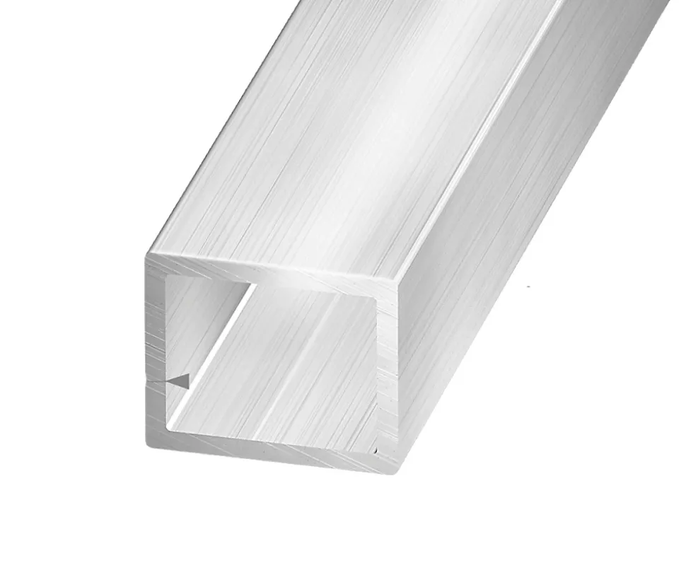 Tube rectangulaire aluminium argent 4 cm CQFD