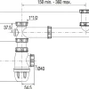 Tubulure pour évier 2 cuves entraxe 160 à 360mm avec prise MAL et siphon - VALENTIN - 00 778100 001 00