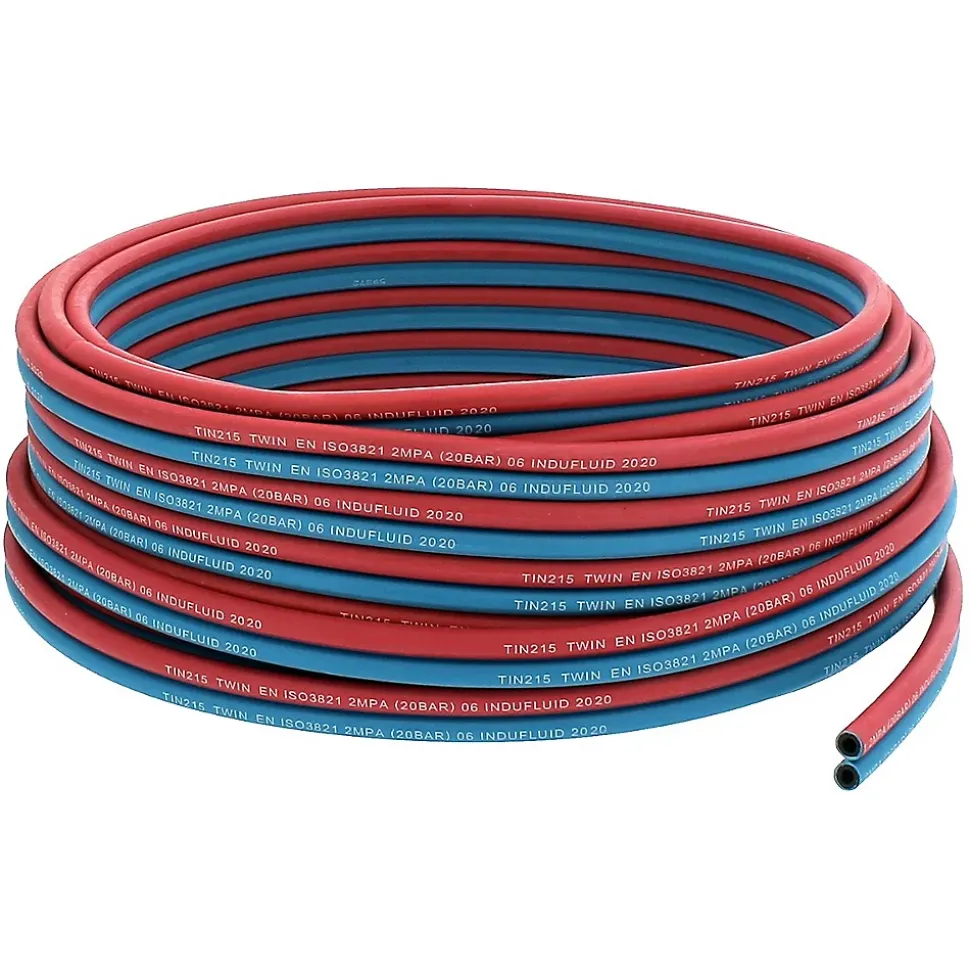 Tuyau de soudure oxygène/acétylène 6.3 mm - Longueur 5 mètres - HUGGY TUYAUX
