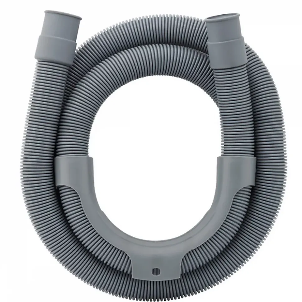 Tuyau de vidange, d'évacuation universel pour machine à laver, lave vaisselle - Gris - 1,5 m - Linxor