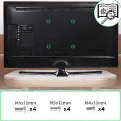 TVB1120 Support TV mural pour écran de 13 à 30 pouces Inclinable Charge max 18 kg VESA 75 100 Télé LED LCD OLED Duronic