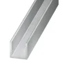 U aluminium brut 10 x 8 x 10 mm Ep. 1 mm, 1 m