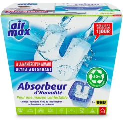 UHU Air max magnet - Absorbeur d'humidité très rapide et efficace, 1 recharge incluse