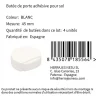4 Un. Butée de porte adhésive en bois laqué blanc 45x42MM