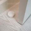 6 Un. Butée de porte adhésive en bois laqué blanc 45x42MM