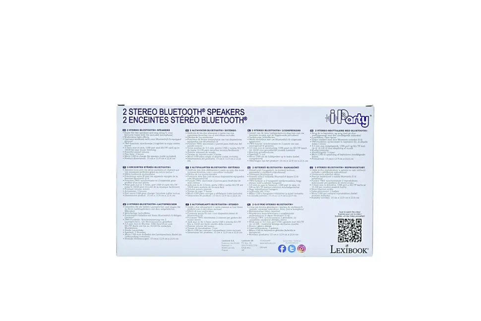 Une paire d'Enceintes Stereo Puissantes Bluetooth iParty
