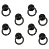 8 Un. poignées de meuble anneau noir rouille tiroir classique - diamètre 32MM